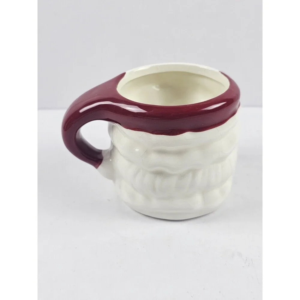 Pottery Barn Winking Santa Claus Figural Ceramic Mug Microwave Dishwasher Safe